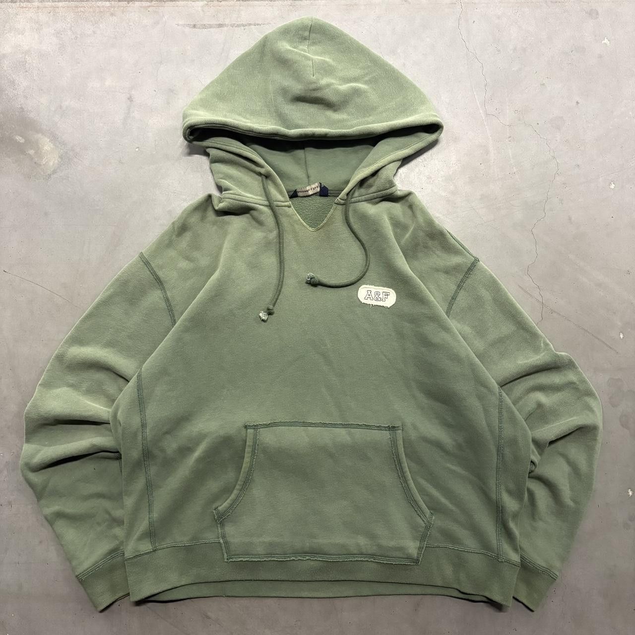 Abercrombie & Fitch Crazy Vintage Y2K/2000s Abercrombie And Fitch Green quality Streetwear Hoodie! Size US L / EU 52-54 / 3 - 1 Thumbnail