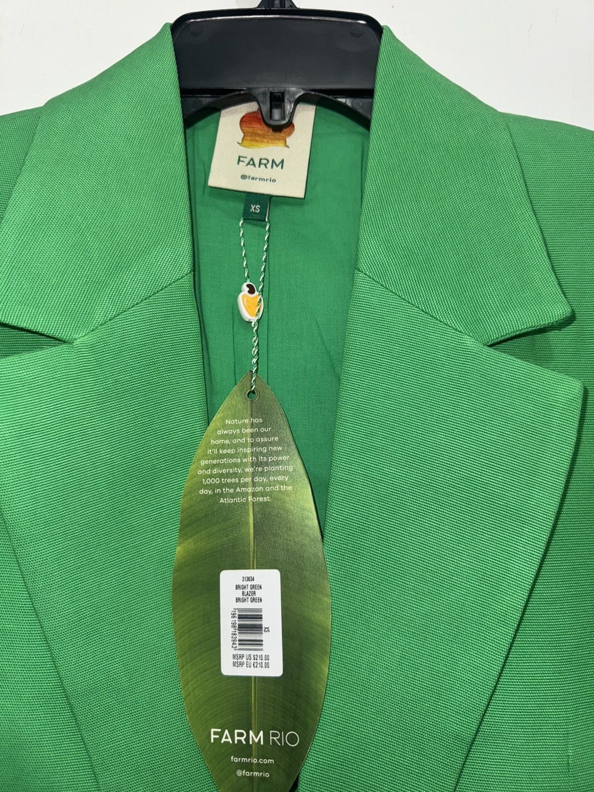 Farm Rio Farm Rio Bright Green Blazer size XS Size XS / US 0-2 / IT 36-38 - 11 Thumbnail