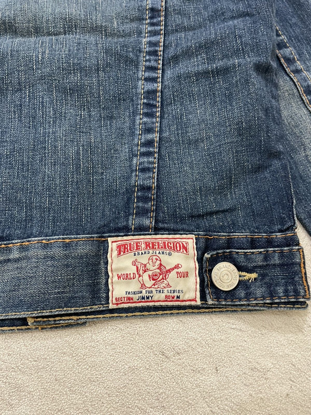 Japanese Brand 2000s True Religion Denim Jacket Y2K If6was9 LGB vkei style Size US XS / EU 42 / 0 - 8 Thumbnail