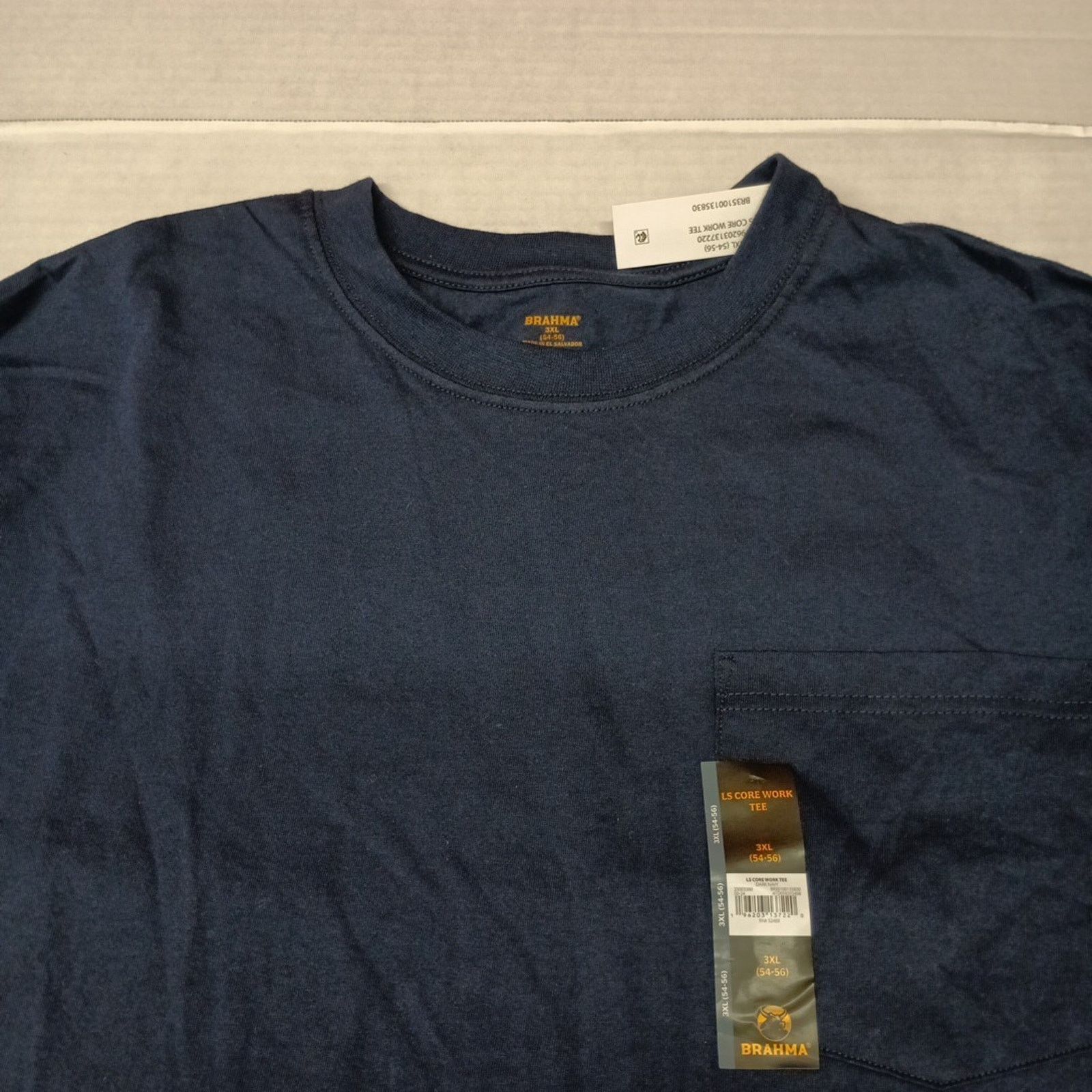 Other 2 Brahma Long Sleeve Work T-Shirt 3XL 54-56 Blue Pocket Tee Size US XXL / EU 58 / 5 - 4 Thumbnail
