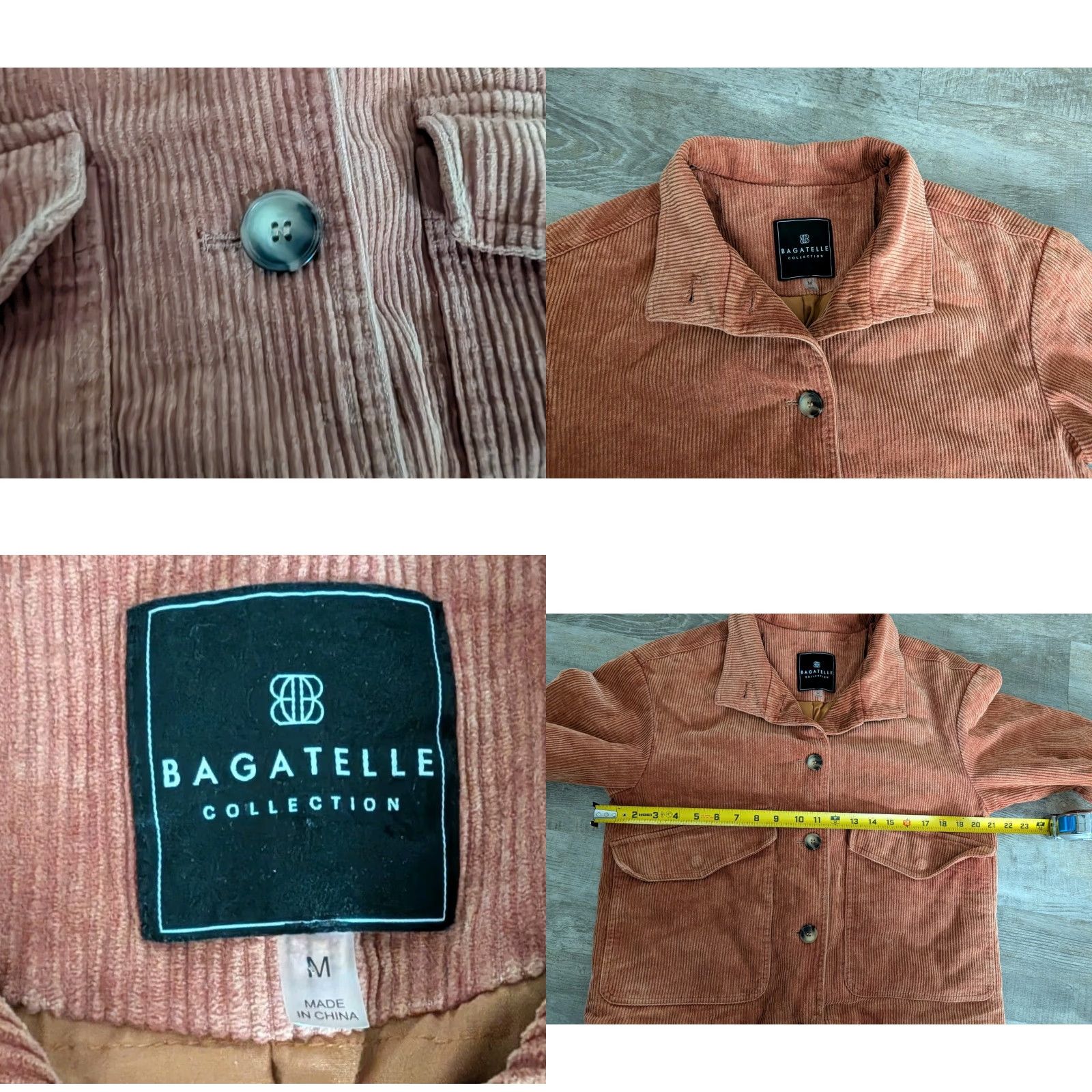 Vintage VINTAGE Bagatelle Jacket Women’s Cordoruy Brown Button M Size M / US 6-8 / IT 42-44 - 8 Thumbnail