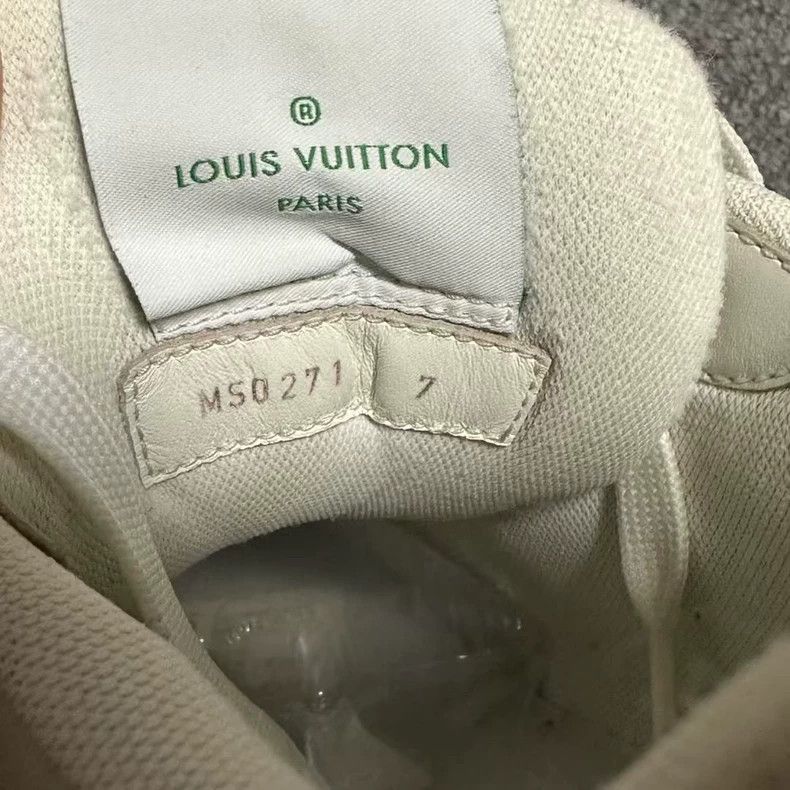 Louis Vuitton Louis Vuitton White and Green Trainer Classic Pattern Retr Size US 7 / EU 40 - 4 Thumbnail