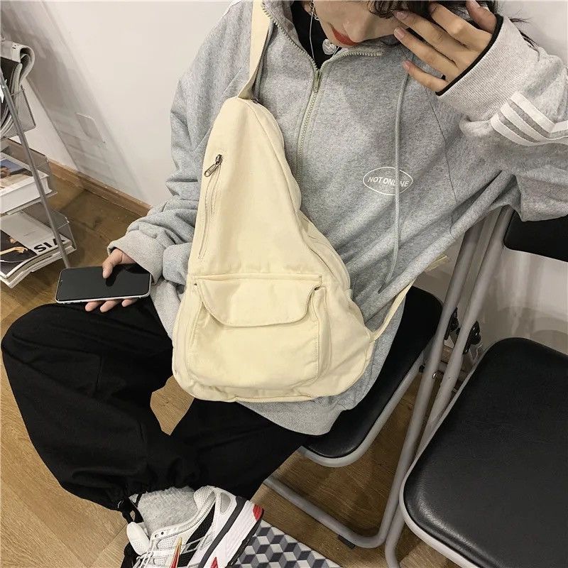 Japanese Brand × Vintage Canvas Capacity Shoulder Messenger Crossbody Bag Backpack Size ONE SIZE - 4 Thumbnail