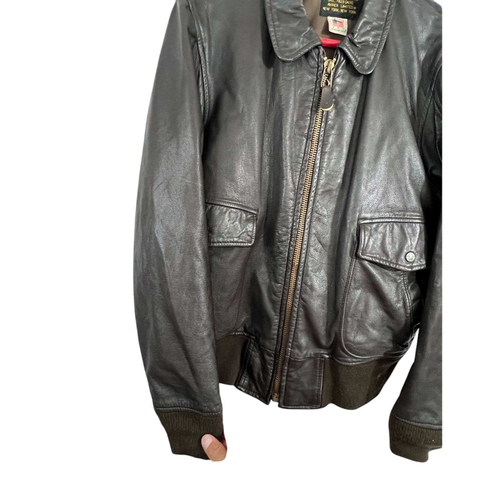 Avirex Avirex G-2 Jacket Mens 44 L Goatskin Leather US Navy Bomber Size US L / EU 52-54 / 3 - 9 Thumbnail