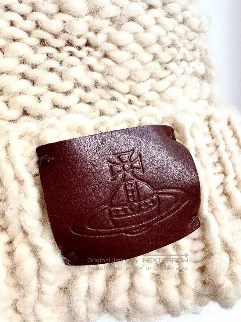 Vivienne Westwood Vivienne Westwood Brown Saturn Leather Label White Knit Wo Size ONE SIZE - 6 Thumbnail