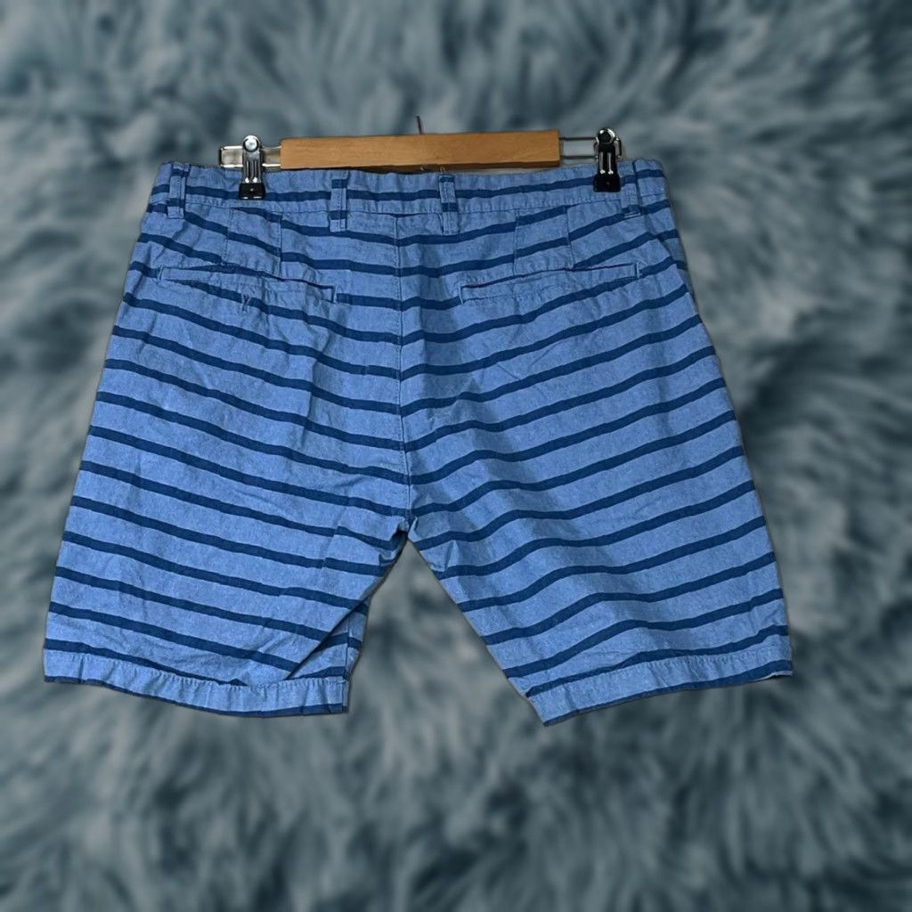 Vintage Brunswick Chino Shorts Men Size 32 Blue Stripe Cotton Regular Fit Casual Shorts Hash Pocket Slash Pocket 8 Inseam Size US 32 / EU 48 - 1 Thumbnail