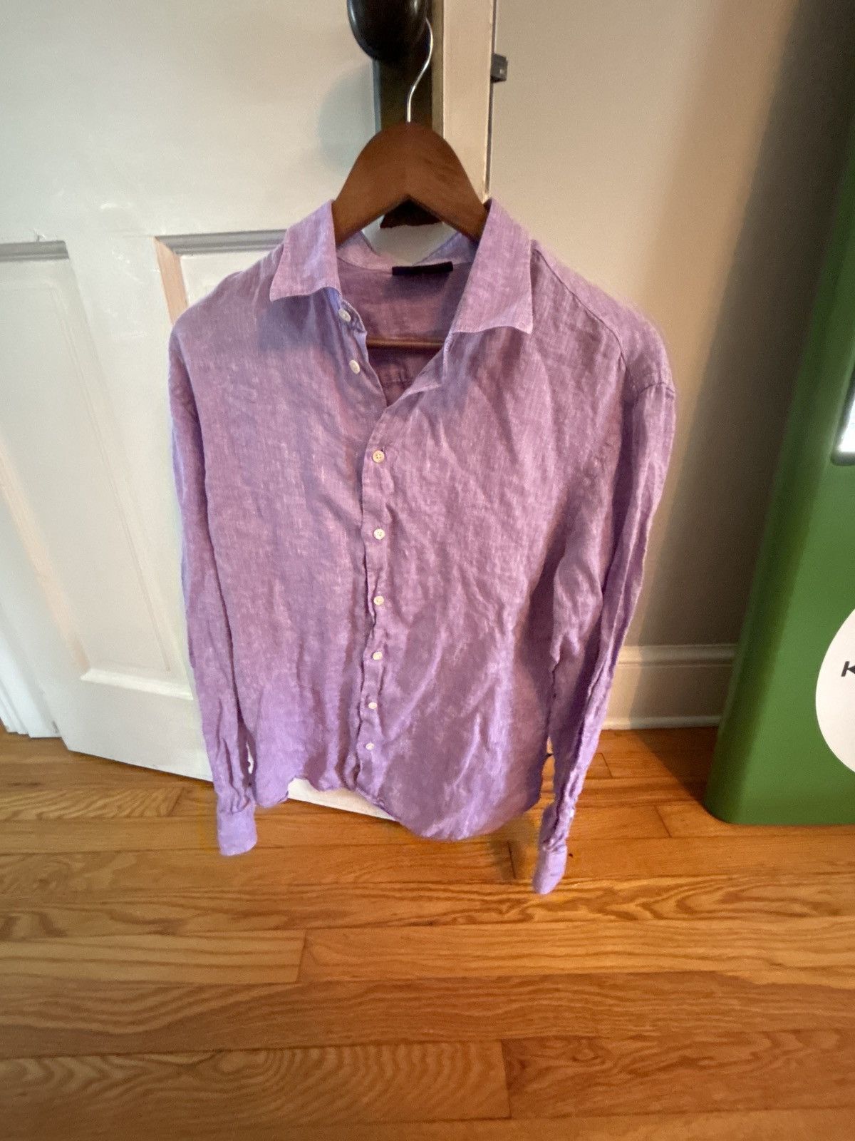 Emporio Armani Vintage Purple Emporio Armani Linen Long sleeve button up Size US M / EU 48-50 / 2 - 6 Thumbnail