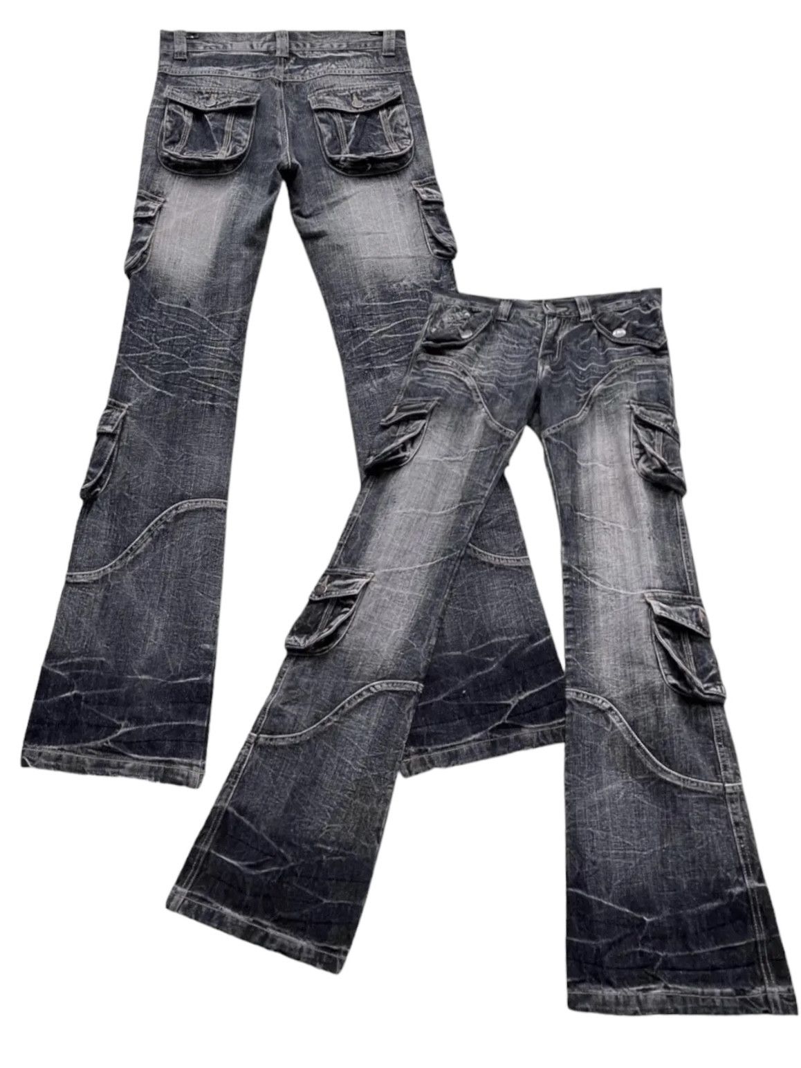 良品　archive midas crashed flare denim L MIDAS DISTRESSED CRASH DENIM – glam archive