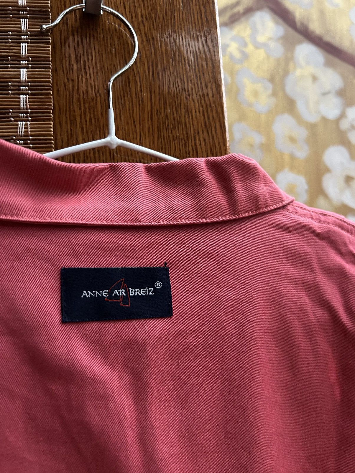 Vintage Anne At Breiz Vareuse Coral Red Drill Fisherman Smock Jacket Size US M / EU 48-50 / 2 - 6 Thumbnail