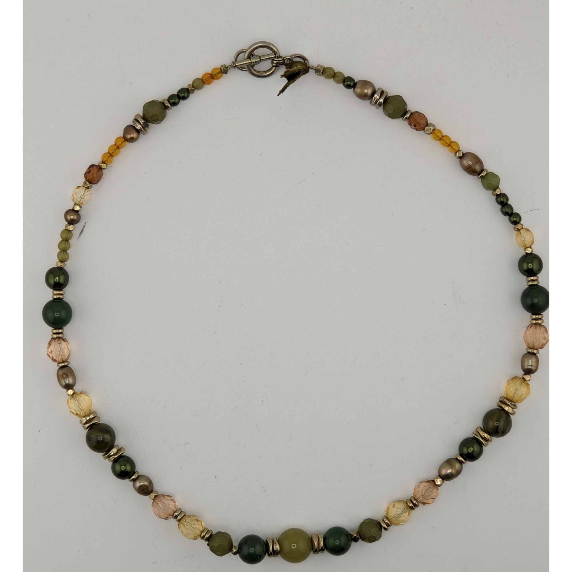 Handmade Handmade Earth-Tone Hippie Bohemian Beaded Necklace With Tog Size ONE SIZE - 5 Thumbnail