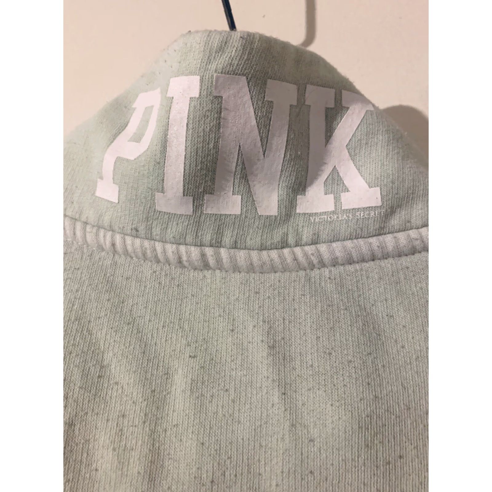 Victoria's Secret Victoria's Secret PINK Hoodie Logo Pullover 3/4 Zip Sweat Shirt Large Green Women Mens? Size L / US 10 / IT 46 - 6 Thumbnail