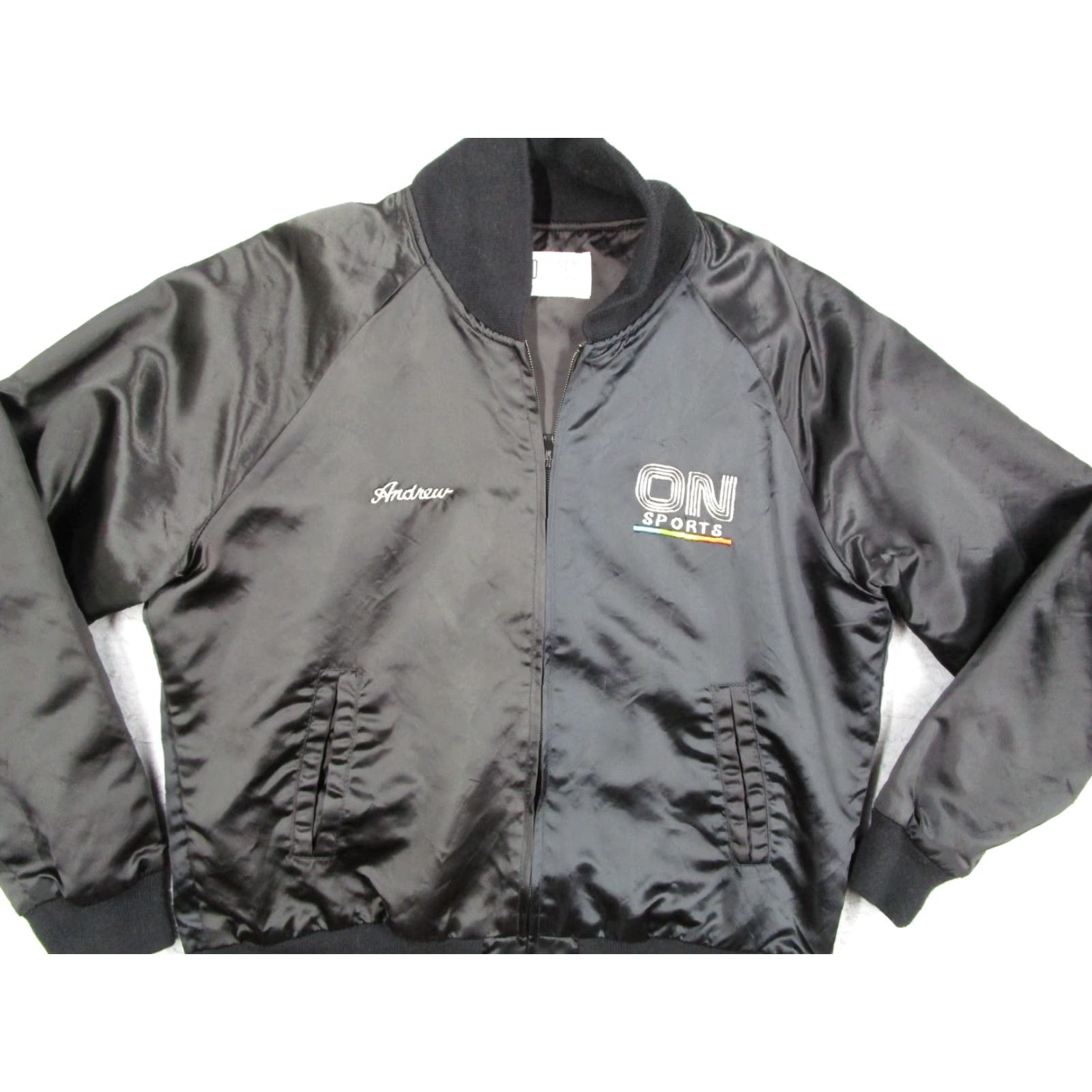 Vintage VINTAGE Fad Times Bomber Jacket Mens Large Black Satin Embroidered Retro Sports 80s 90s Size US L / EU 52-54 / 3 - 2 Thumbnail