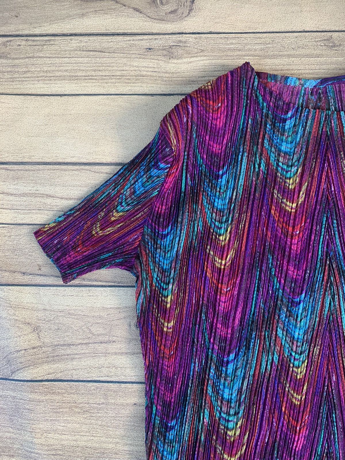 Issey Miyake Issey miyake pleats fete multi colour peacock print Size M / US 6-8 / IT 42-44 - 2 Thumbnail