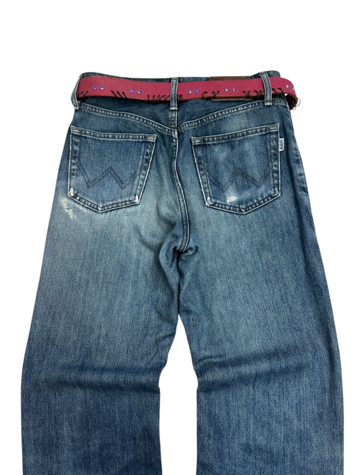 Edwin × Vintage EDWIN 403 DISTRESSED DESIGN DENIM JEANS Size US 28 / EU 44 - 9 Thumbnail