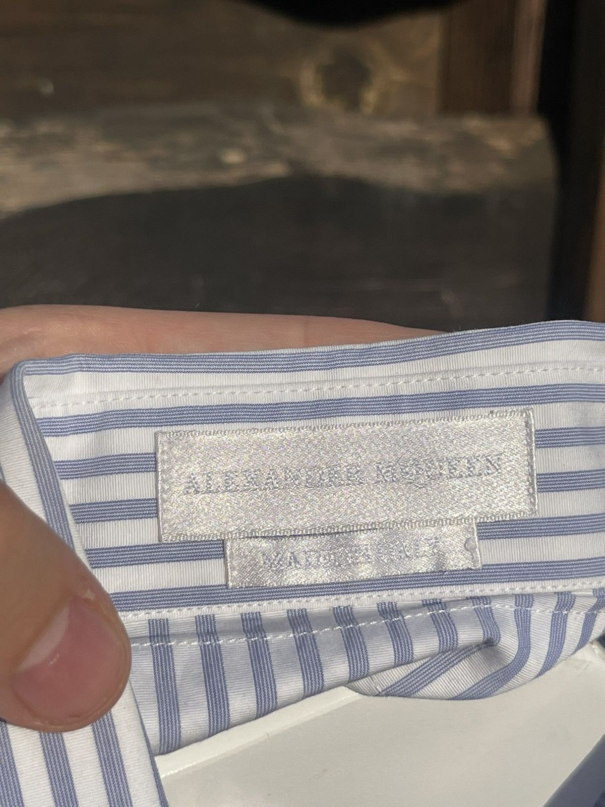 Alexander McQueen NWT 2011 Alexander McQueen bondage belt striped blue shirt Size US M / EU 48-50 / 2 - 10 Thumbnail