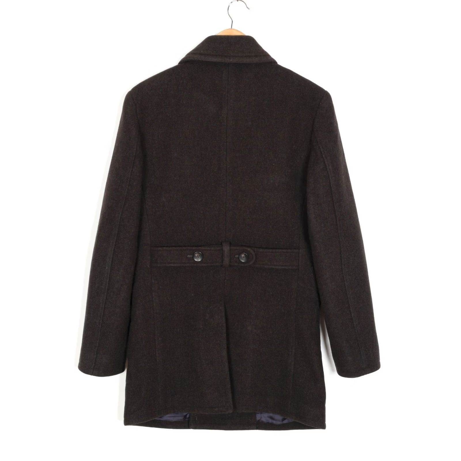 Suitsupply SUITSUPPLY Phoenix Pea Coat Men Size EU 48 Double Breasted Wool MJ6762 Size 48R - 4 Thumbnail