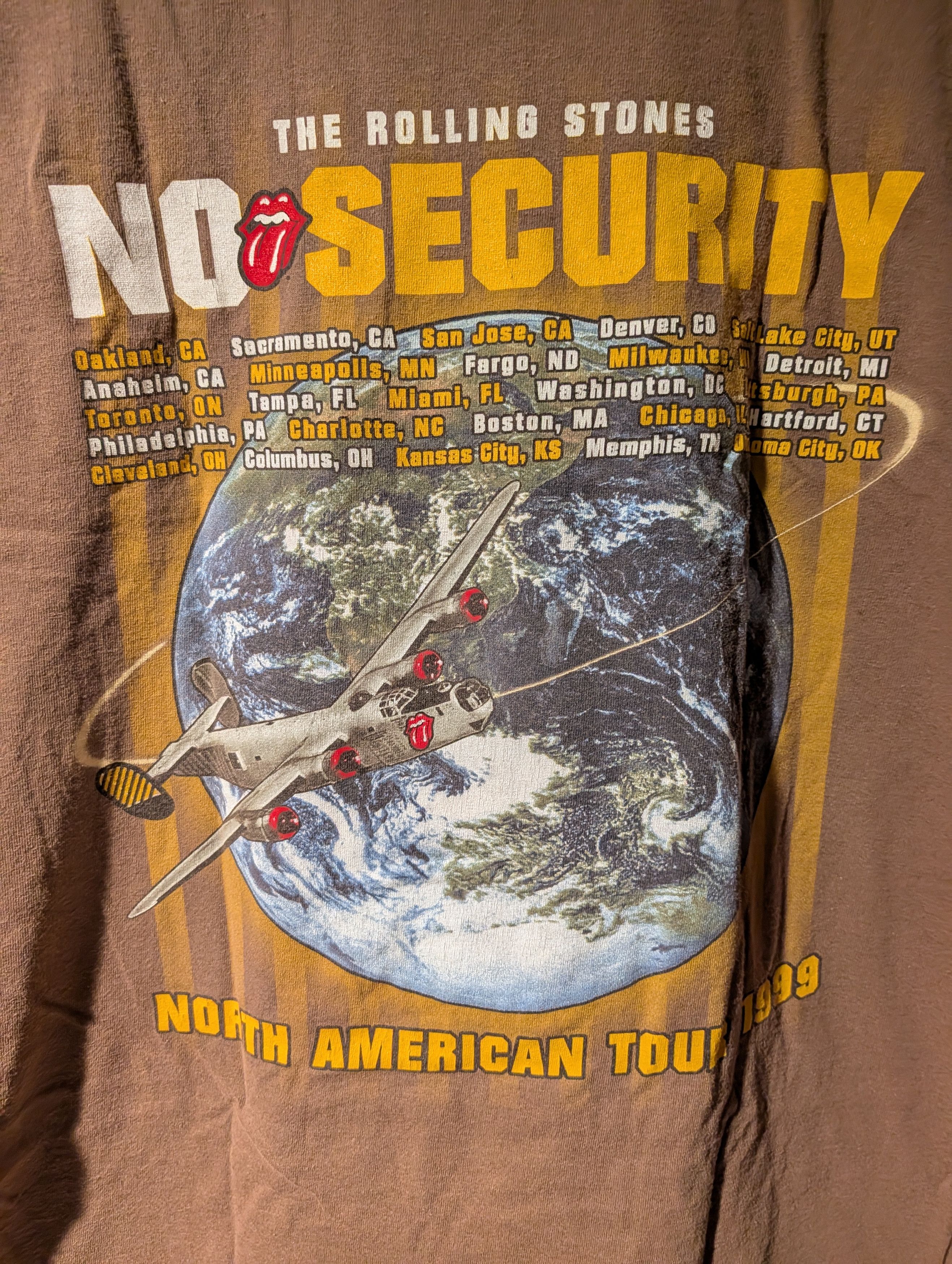 Band Tees Vintage Rolling Stones No Security Tour 1999 T-Shirt Size US XL / EU 56 / 4 - 6 Thumbnail