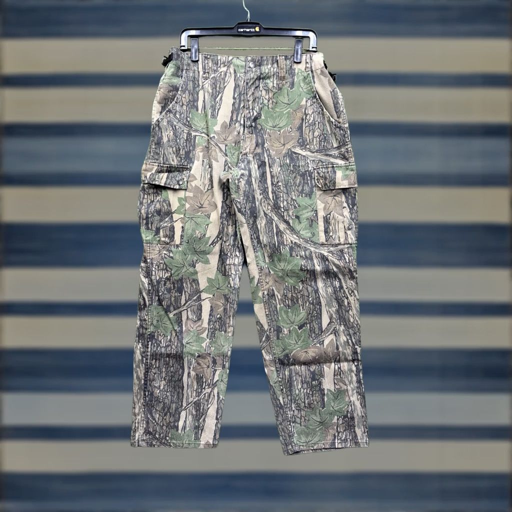 Vintage Northwest Territory Winchester Hunting Pants Mens L Camouflage Cotton Canvas Regular Fit Cargo Pockets 90s Workwear Brown Hanes? Size US 33 - 1 Thumbnail