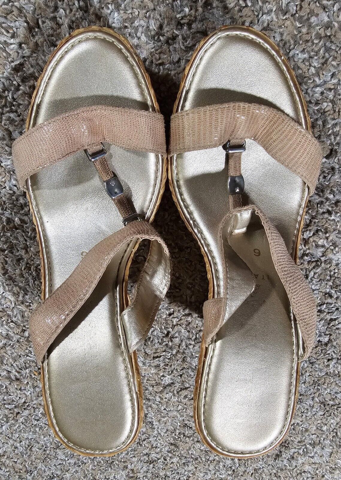 Designer italian shoemakers wicker Type wedge sandal Size 6 Size US 6 / IT 36 - 2 Thumbnail