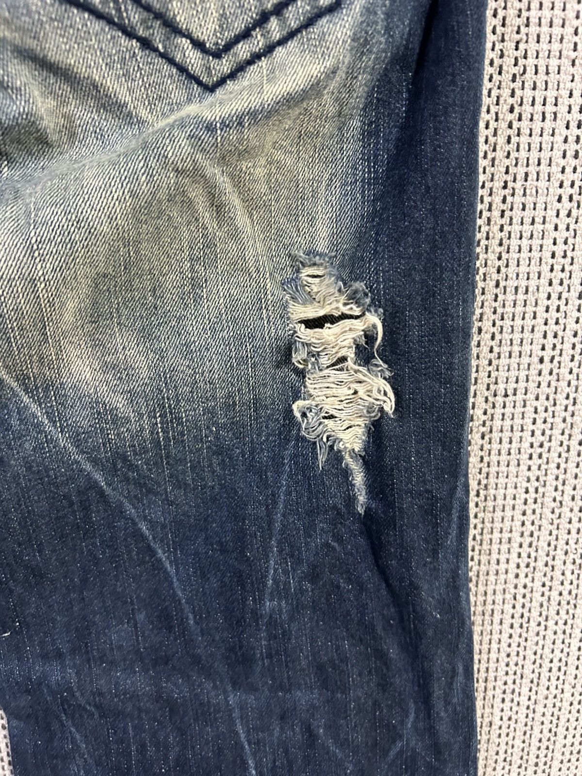 If Six Was Nine Gothic punk D.I.A denim extra bootcut distressed pattern Size US 31 - 9 Thumbnail