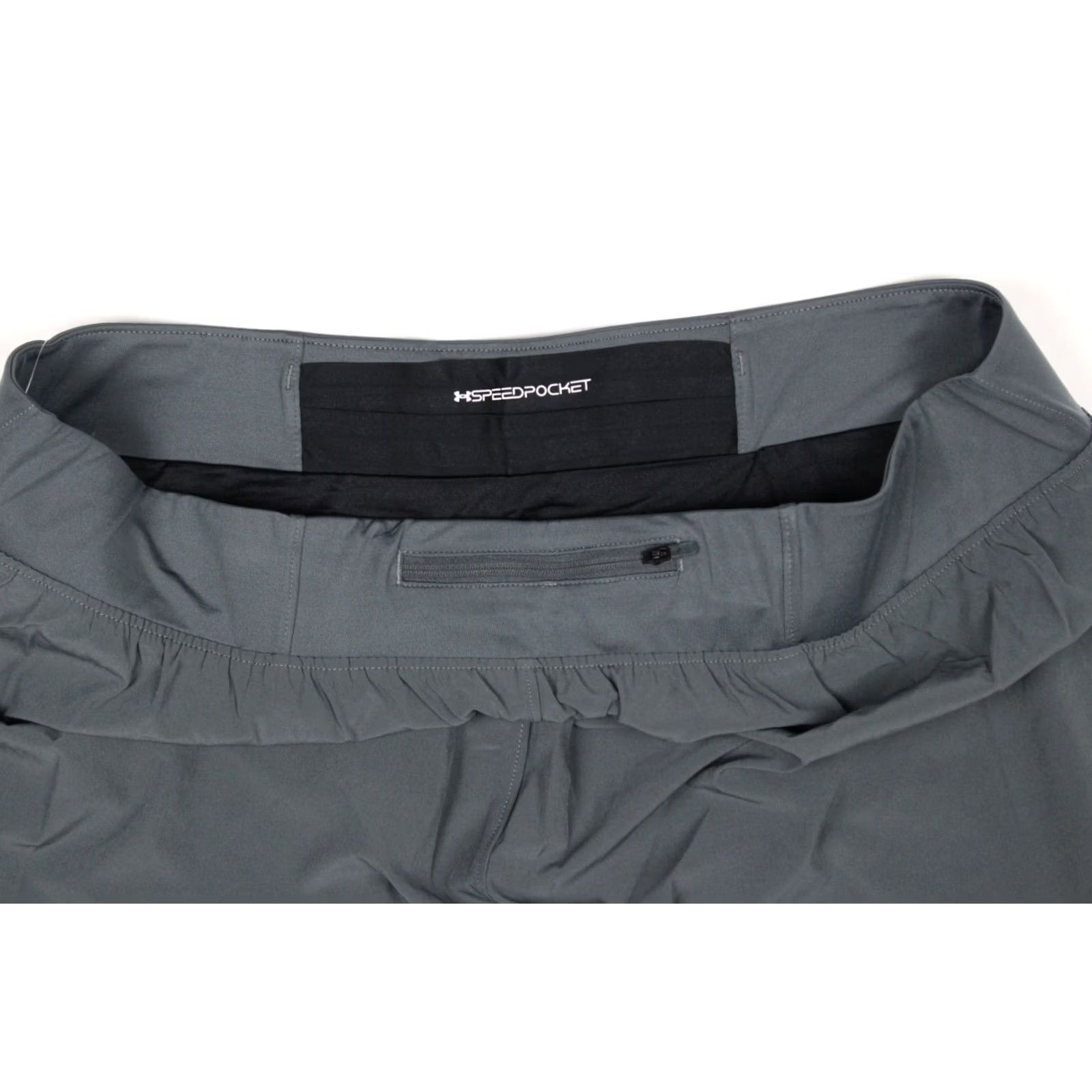 Under Armour Under Armour Men's Speedpocket 9" Shorts Gym Running Lined XXL Gray 1376998 012 Size US 39 - 3 Thumbnail