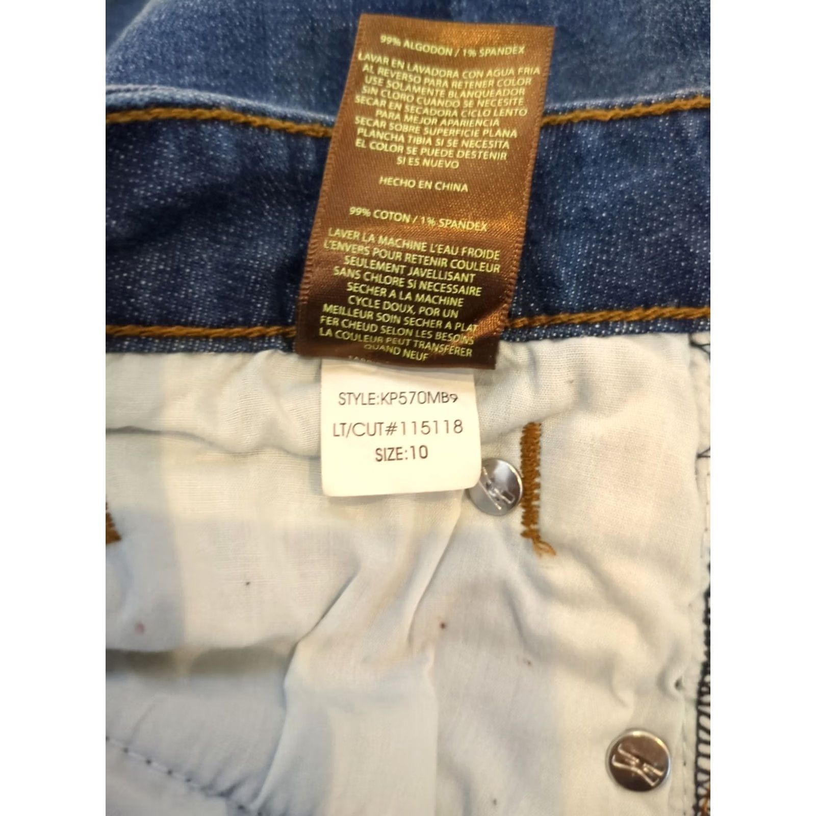 Vintage KUT from the Kloth Jeans SIZE 10 Stretch Distressed Women's Skinny Denim Blue Regular Cotton Blend Zip Size 32" / US 10 / IT 46 - 4 Thumbnail