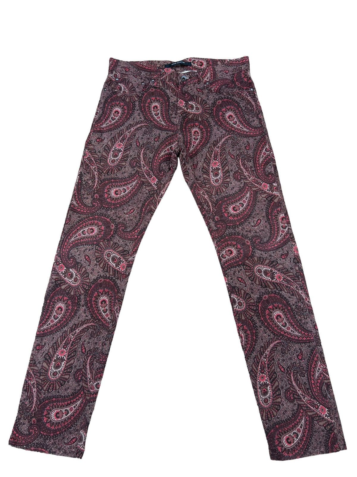 Vintage Grosso Collection Japan Paisley Stretch Psychedelic Jeans Size US 31 - 1 Thumbnail