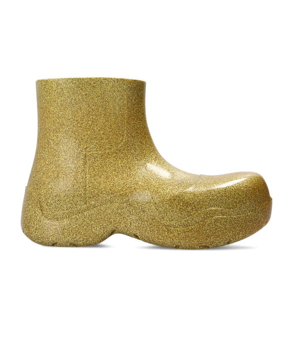 Bottega Veneta BOTTEGA VENETA Puddle gold glitter rubber ankle boots 6 36 q Size US 6 / IT 36 - 14 Thumbnail