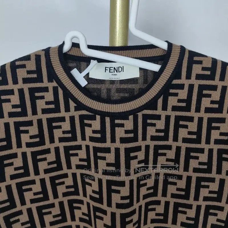 Fendi Fendi Summer Short Sleeve T-Shirt in Deep Brown . Size M / US 6-8 / IT 42-44 - 3 Thumbnail