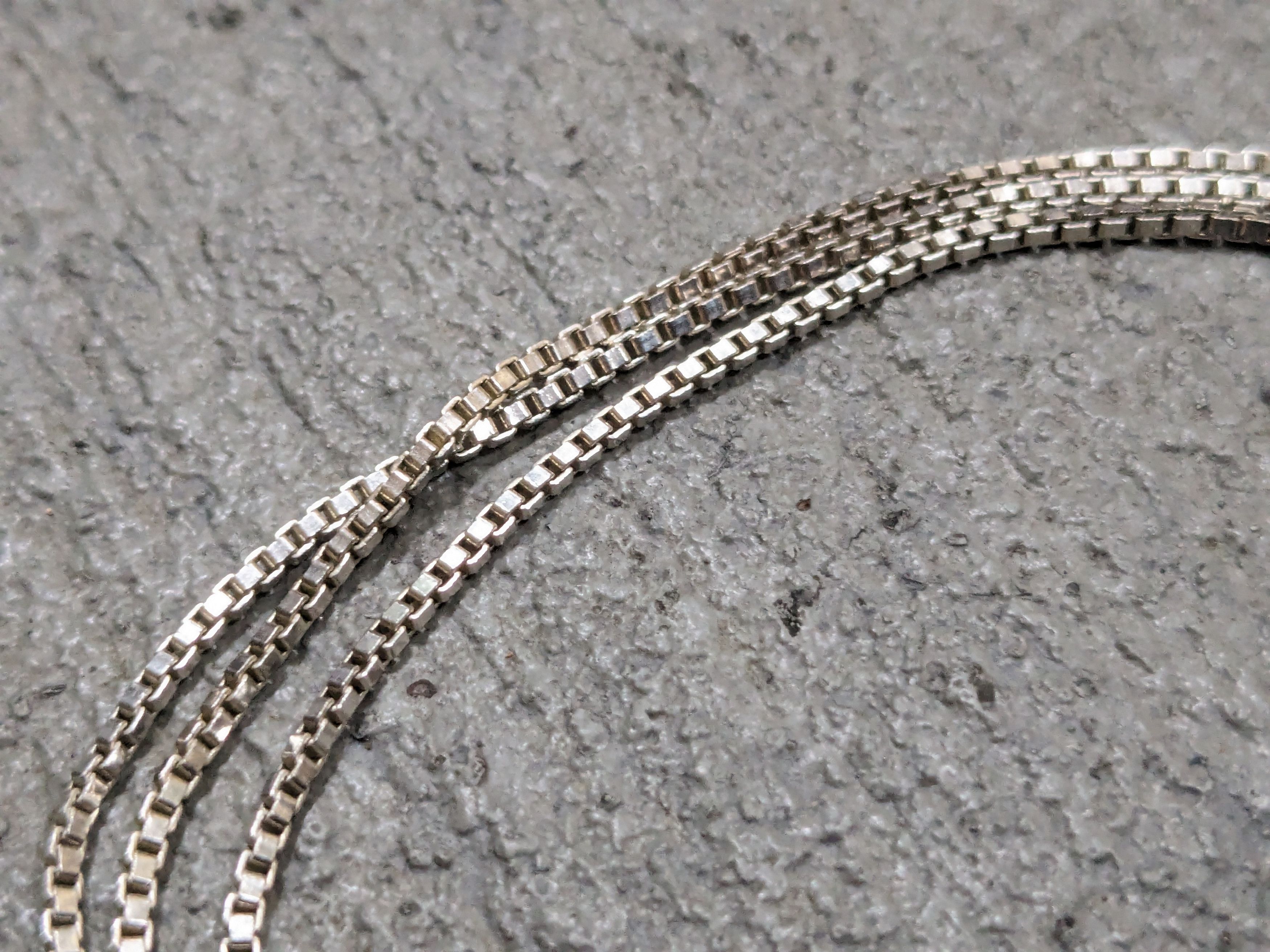 Jewelry Sterling Silver Box Link Necklace Chain 30" Modern Size ONE SIZE - 3 Thumbnail