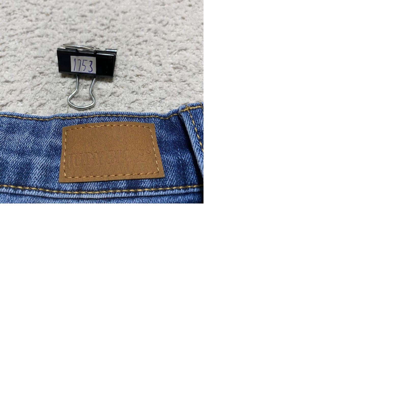 Denime Judy Blue Womens 27 Jeans Shorts Blue Denim Mid Rise Inseam 3" Distressed Casual Summer Everyday Regular Women Size 27" / US 4 / IT 40 - 9 Thumbnail
