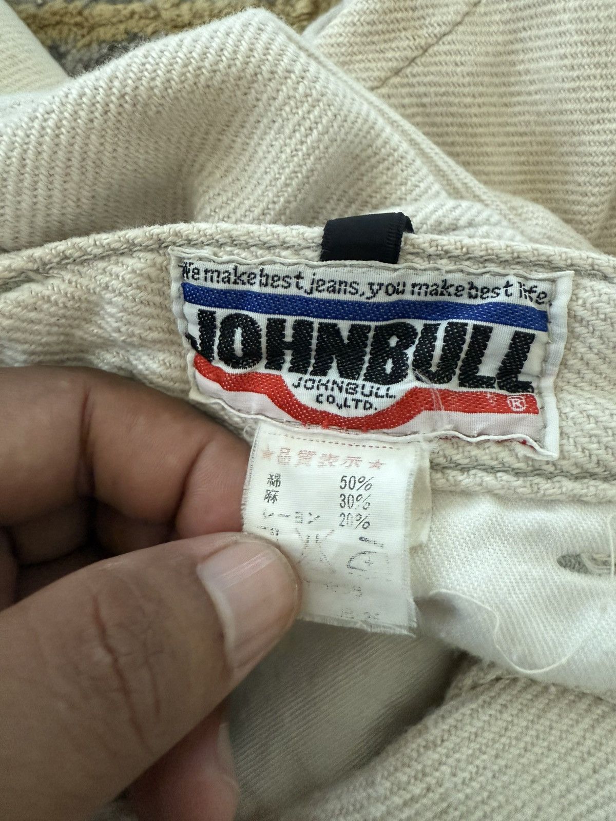 Johnbull WHITE BAGGY JAPANESE CULTURE WORKER PANTS JOHN BULL DESIGN Size US 30 / EU 46 - 7 Thumbnail