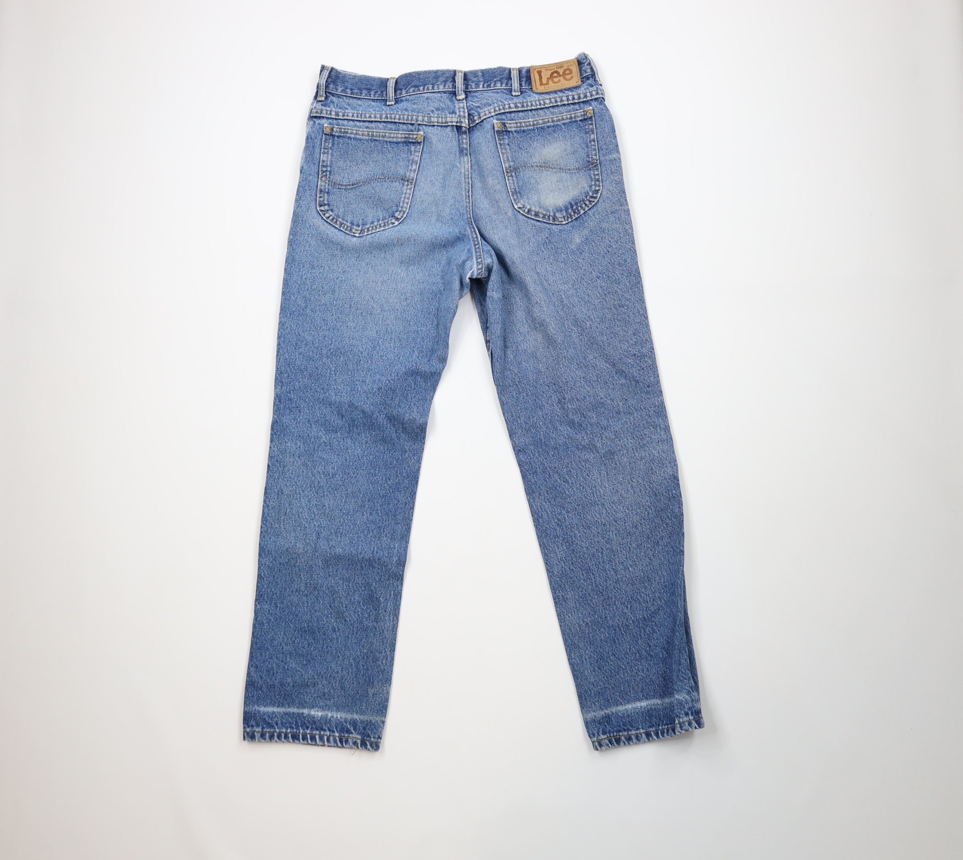 Lee Vintage 90s Lee Straight Leg Denim Jeans Blue Cotton USA Size US 34 / EU 50 - 13 Thumbnail