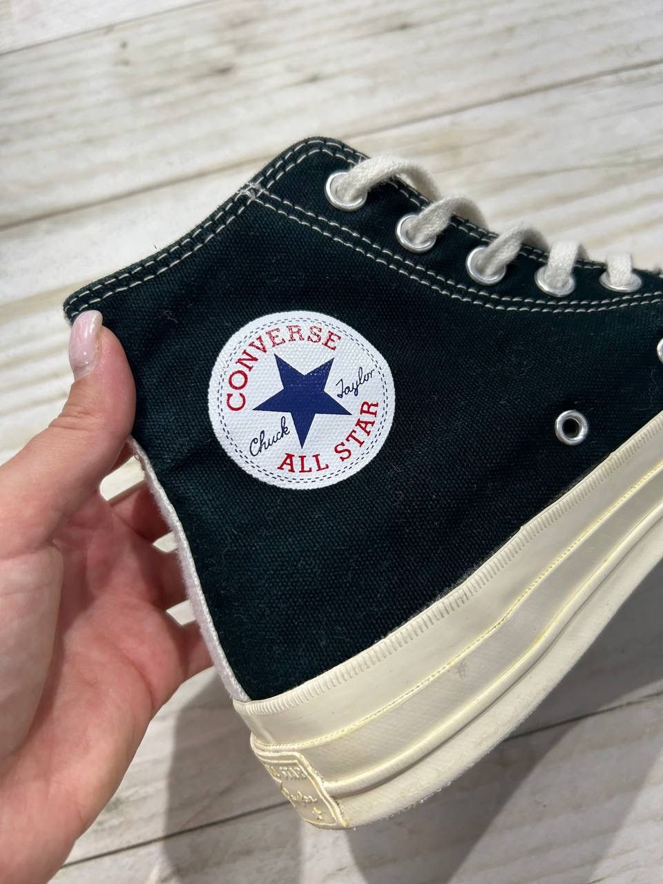Comme des Garcons PLAY Comme des Garçons x Converse High Top CDG Sneakers Size US 8.5 / EU 41-42 - 16 Thumbnail