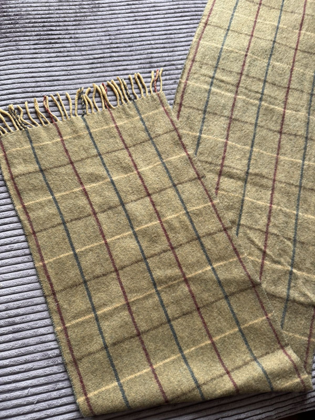 Burberry Vintage 90s Burberrys Cashmere Nova Check Rare Scarf Big Size ONE SIZE - 5 Thumbnail