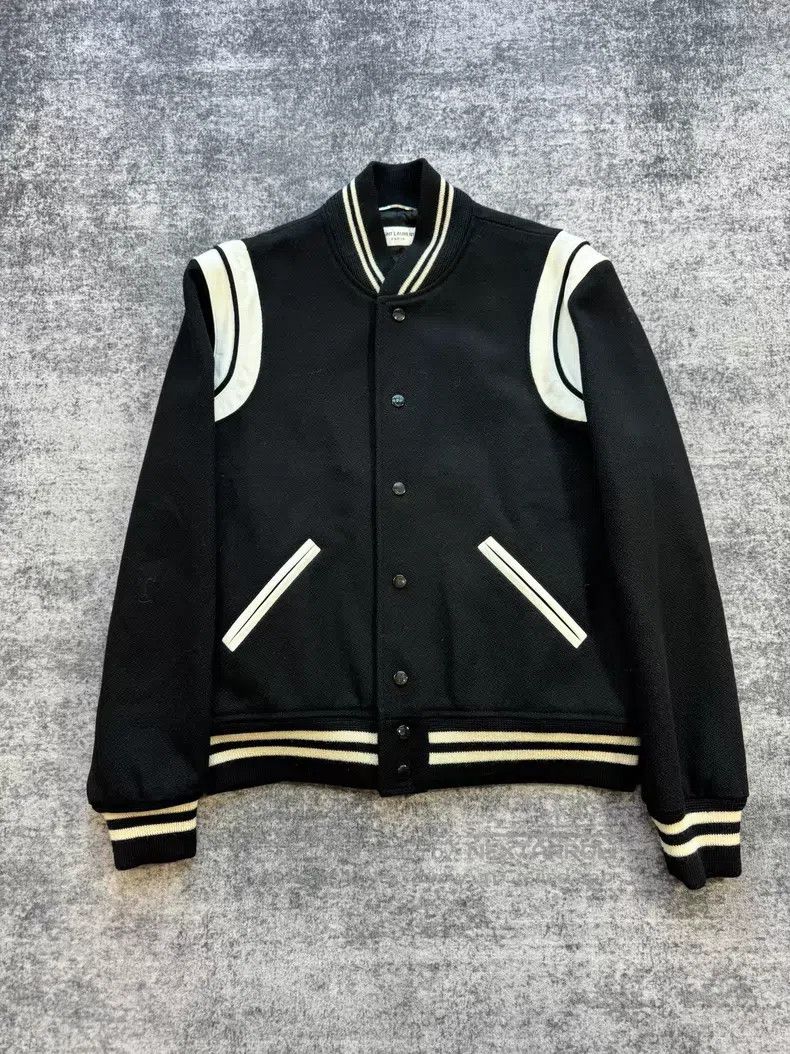 Saint Laurent Paris Saint Laurent Paris Black and white leather baseball suit Size US M / EU 48-50 / 2 - 1 Thumbnail