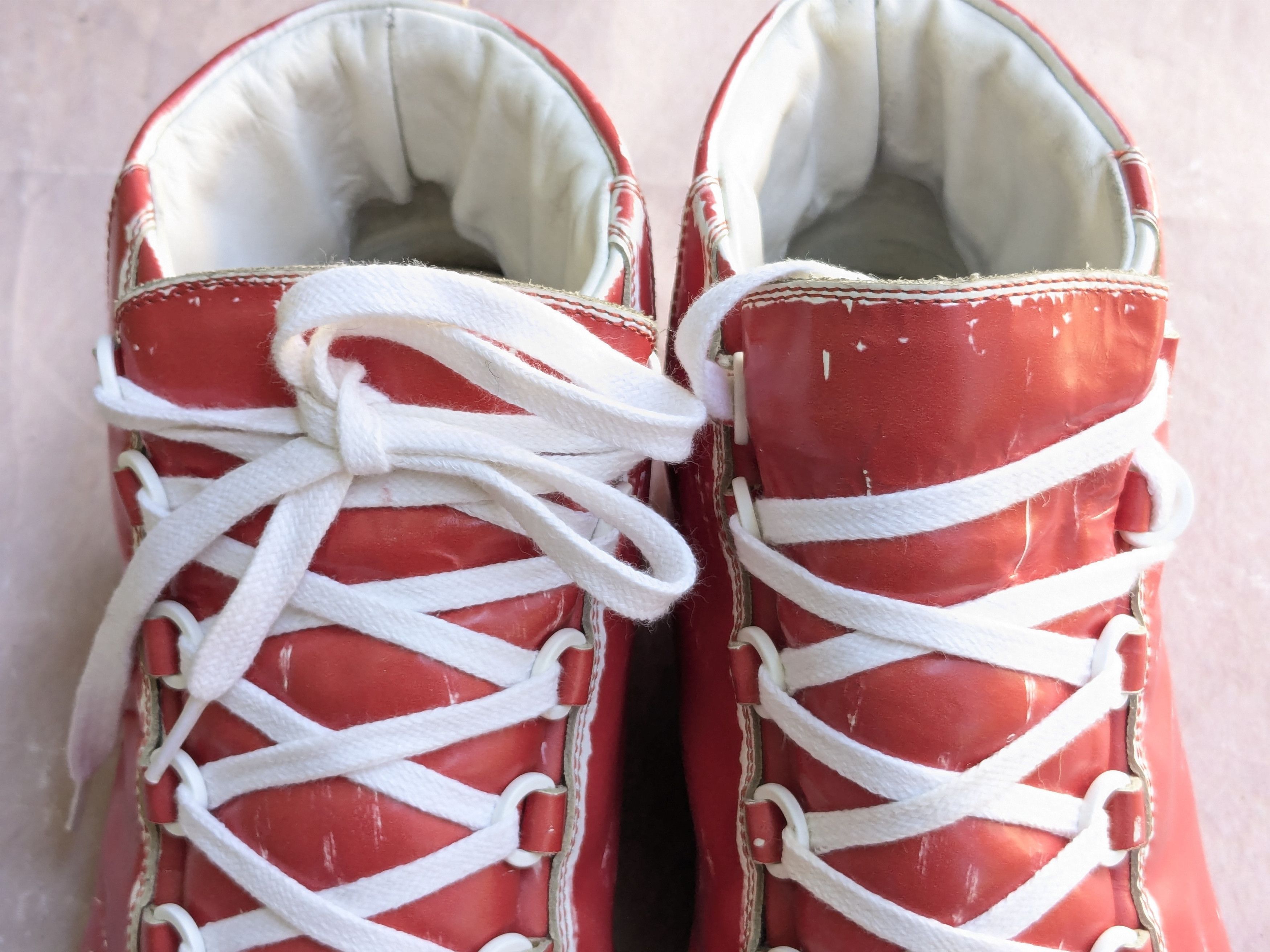 Balenciaga Balenciaga Arena Red White 11 Leather High Tops Size US 11 / EU 44 - 4 Thumbnail
