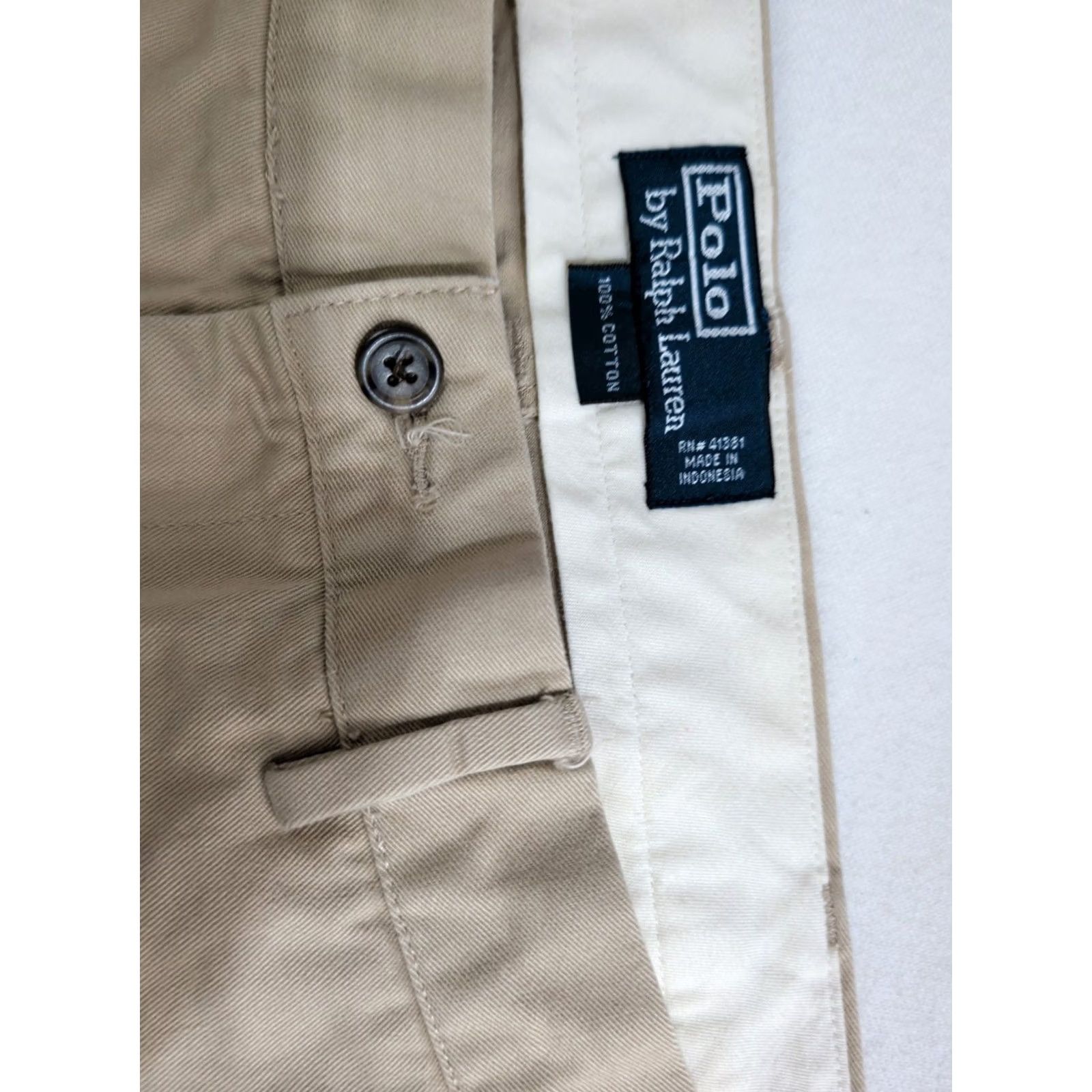 Polo Ralph Lauren Polo Ralph Lauren Classic Chino Pants Mens 34x30 Beige Preppy 5 Pocket Size US S / EU 44-46 / 1 - 4 Thumbnail