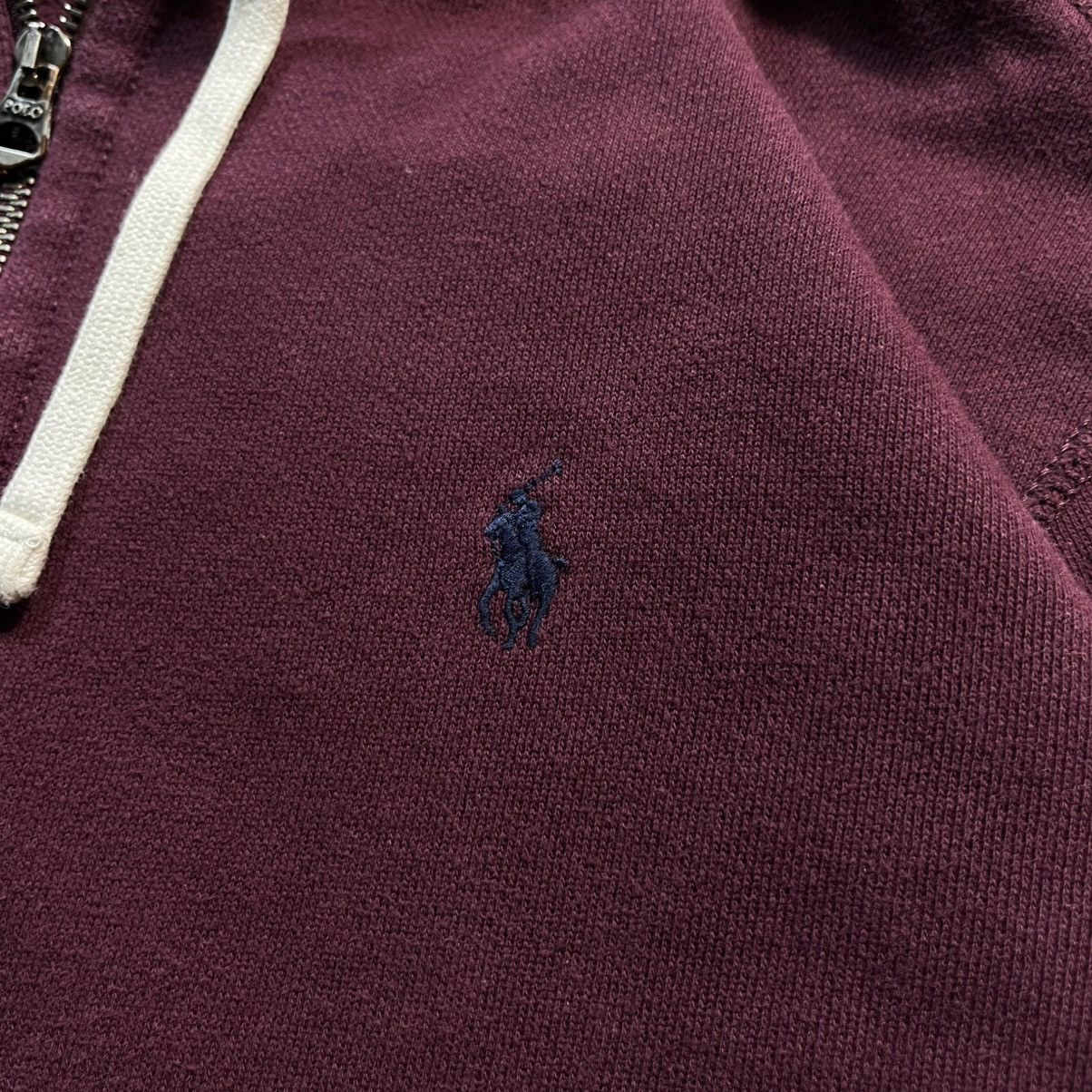 Polo Ralph Lauren Burgundy Polo Ralph Lauren Vintage Small Pony Zip Hoodie Size US M / EU 48-50 / 2 - 6 Thumbnail