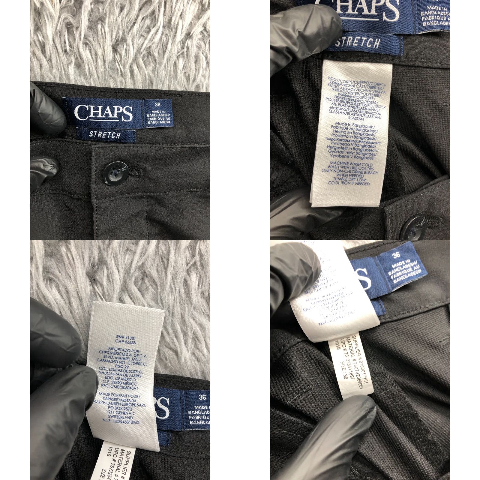 Chaps Chaps Bermuda Shorts Mens Size 36 Dark Wash Black Logo 5-Pocket Front Flat Front Regular Rise Mid 9in Inseam Cotton Blend Size US 36 / EU 52 - 8 Thumbnail
