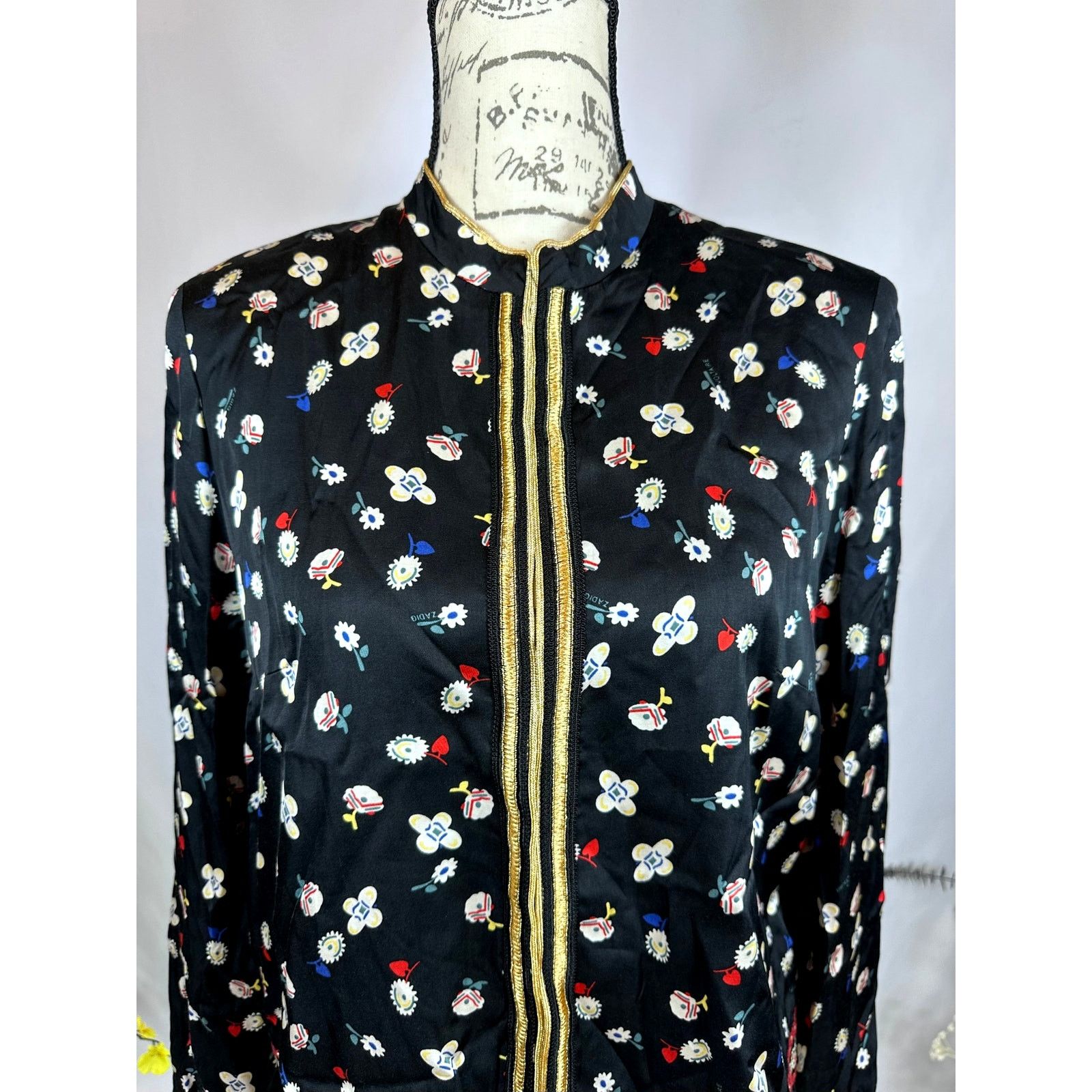 Zadig & Voltaire Zadig & Voltaire Vendrix Floral-Print Open-Front Jacket 38M Size M / US 6-8 / IT 42-44 - 9 Thumbnail