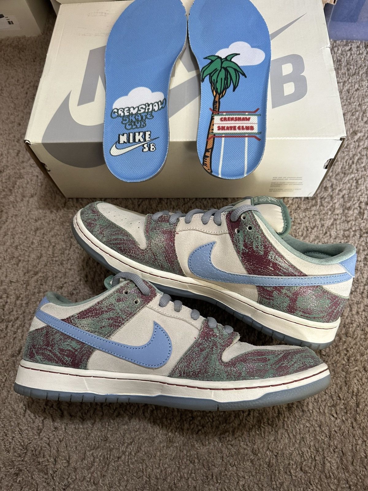 Nike SB Size 10.5 - Nike SB Dunk Low Crenshaw Skate Club Size US 10.5 / EU 43-44 - 2 Thumbnail