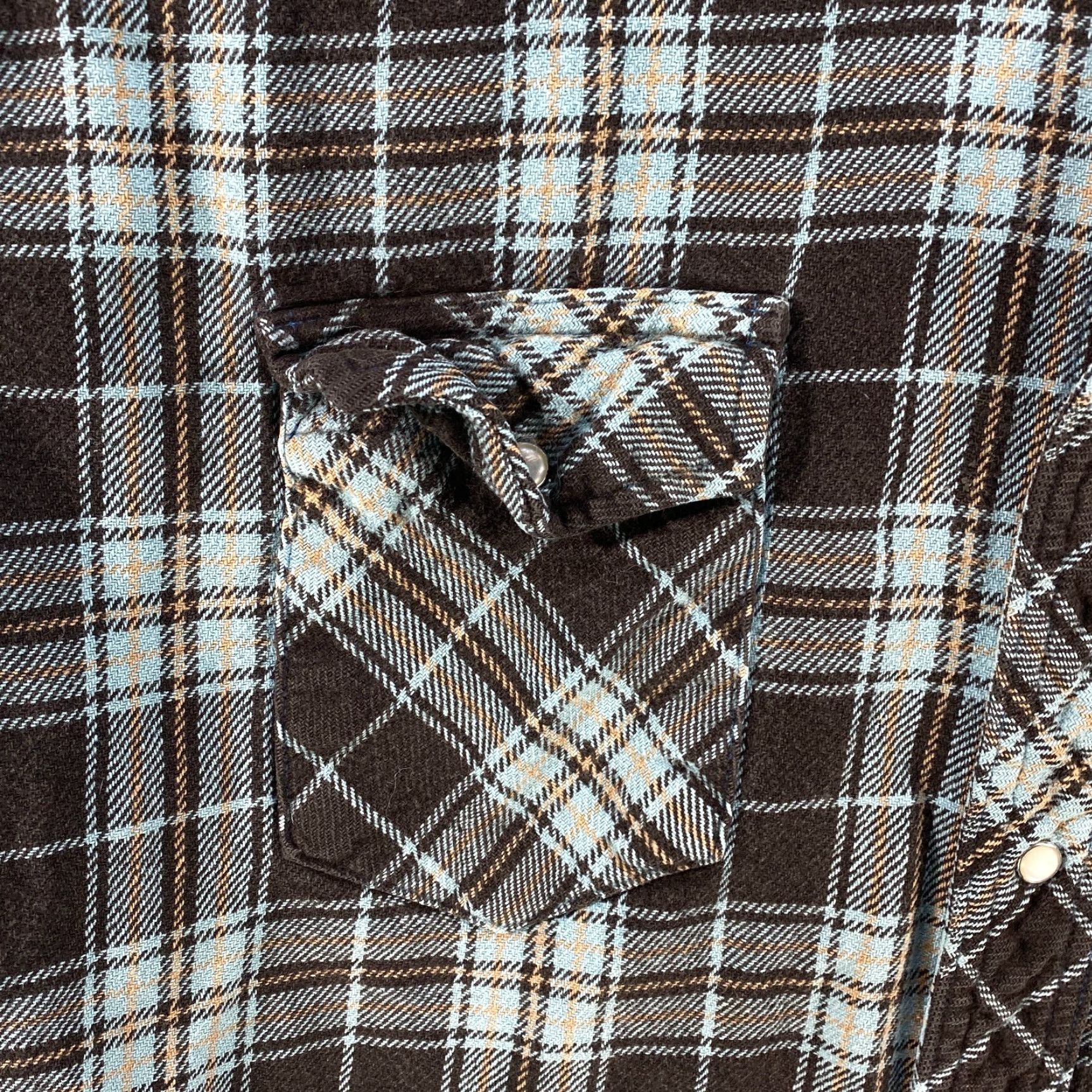 Wrangler VINTAGE Wrangler Cowboy Western Long Sleeve Pearl Snap Button Up Heavy Flannel Shirt XXL Size US XXL / EU 58 / 5 - 4 Thumbnail