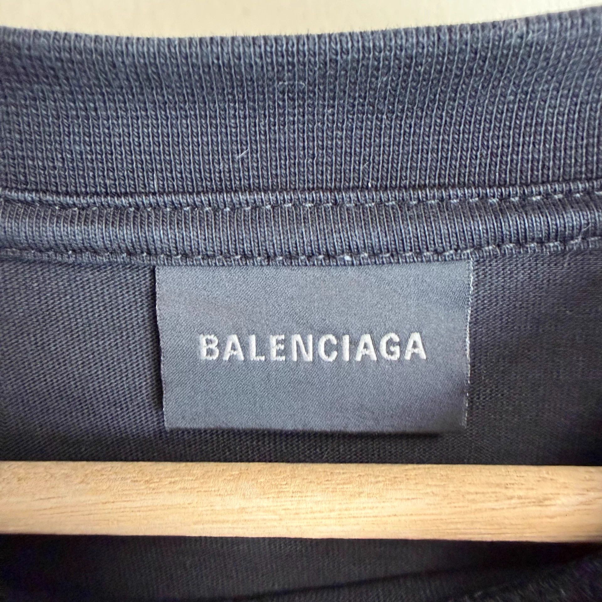 Balenciaga Balenciaga FW22 logo print crewneck short tee men's blk Size US XL / EU 56 / 4 - 6 Thumbnail