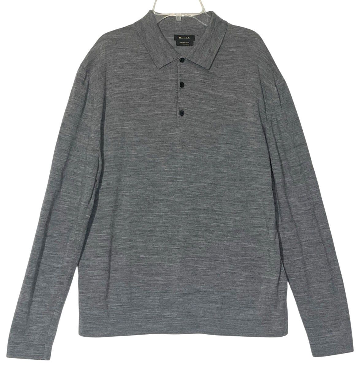 Massimo Dutti Massimo Dutti Gray Merino Wool Polo Sweater Size US M / EU 48-50 / 2 - 1 Thumbnail