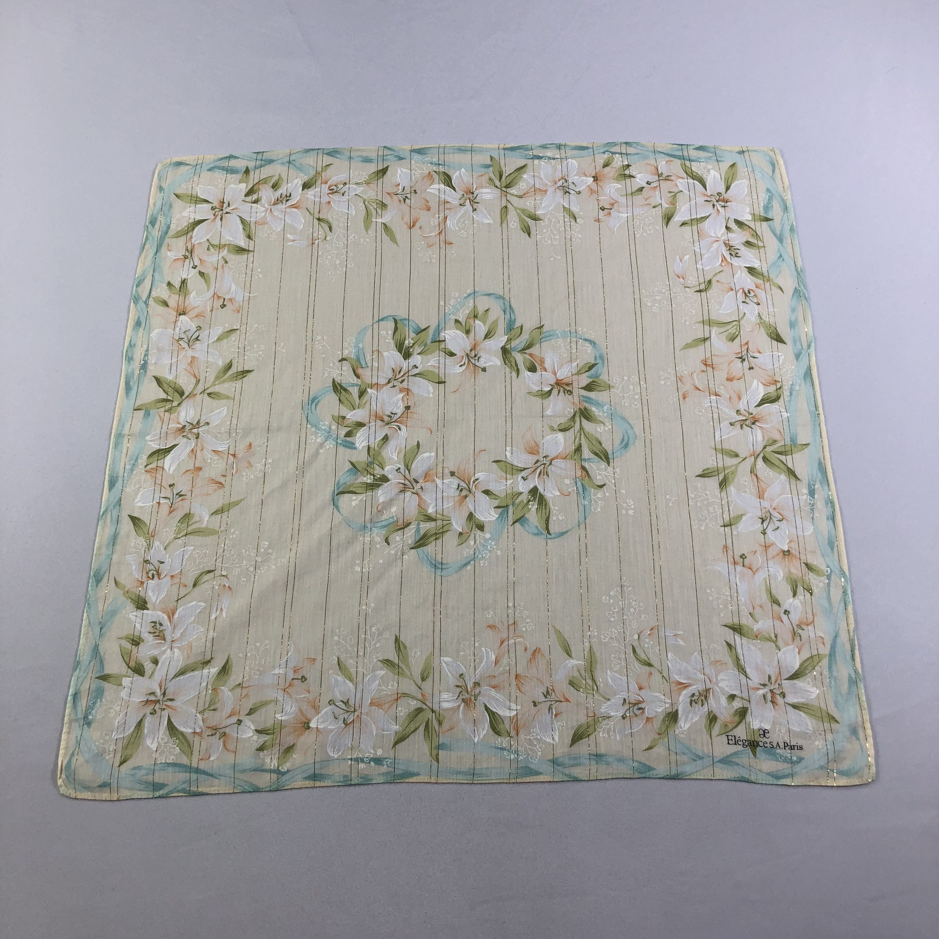 Vintage Elegance S.A Paris Handkerchief Neckerchief Bandana H2024 Size ONE SIZE - 2 Thumbnail
