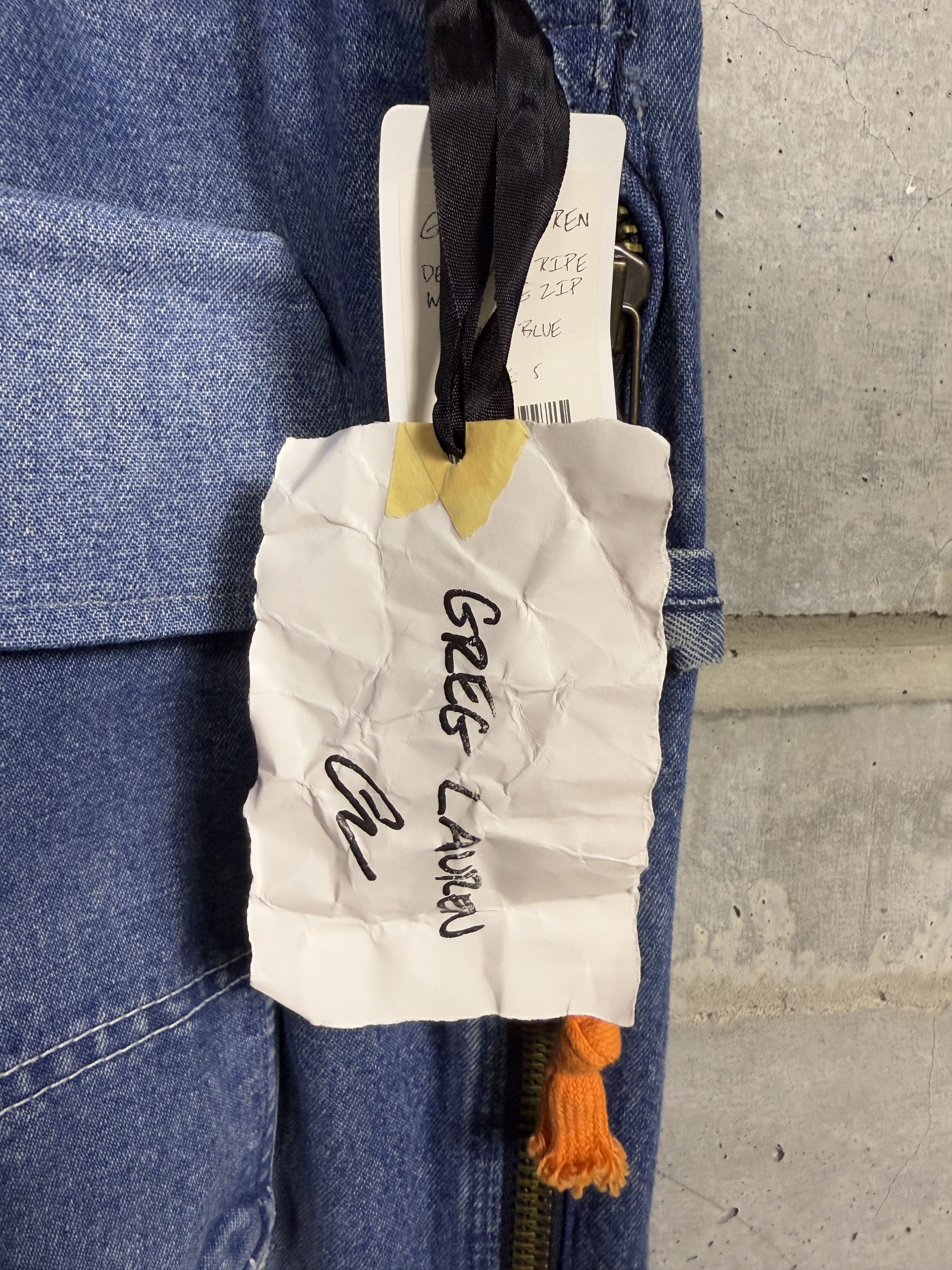 Greg Lauren Greg Lauren Denim/ Stripe Wide Leg Lounge Zip Pants Size US 42 / EU 58 - 8 Thumbnail