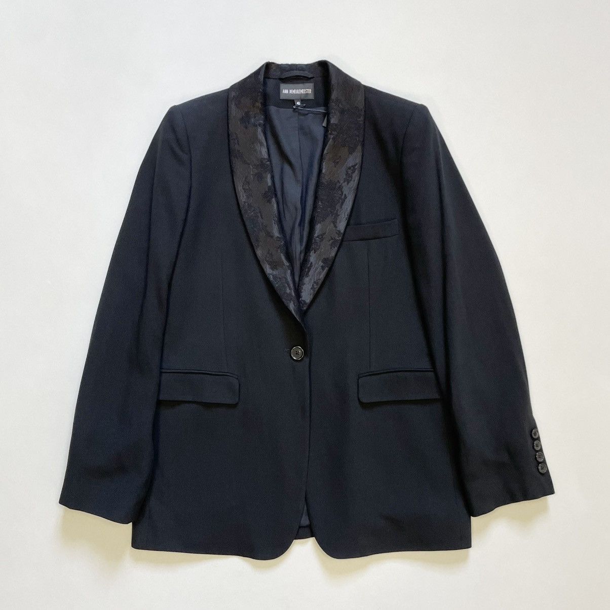 Ann Demeulemeester Sample ‘Oriental Brocade’ Shawl Collar Blazer Size 38R - 2 Thumbnail