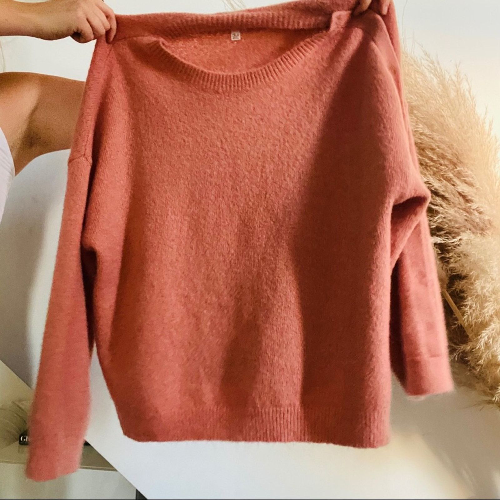Nordstrom NORDSTROM Leith Pink Salmon Collar Button Pullover Sweater Size S / US 4 / IT 40 - 4 Thumbnail