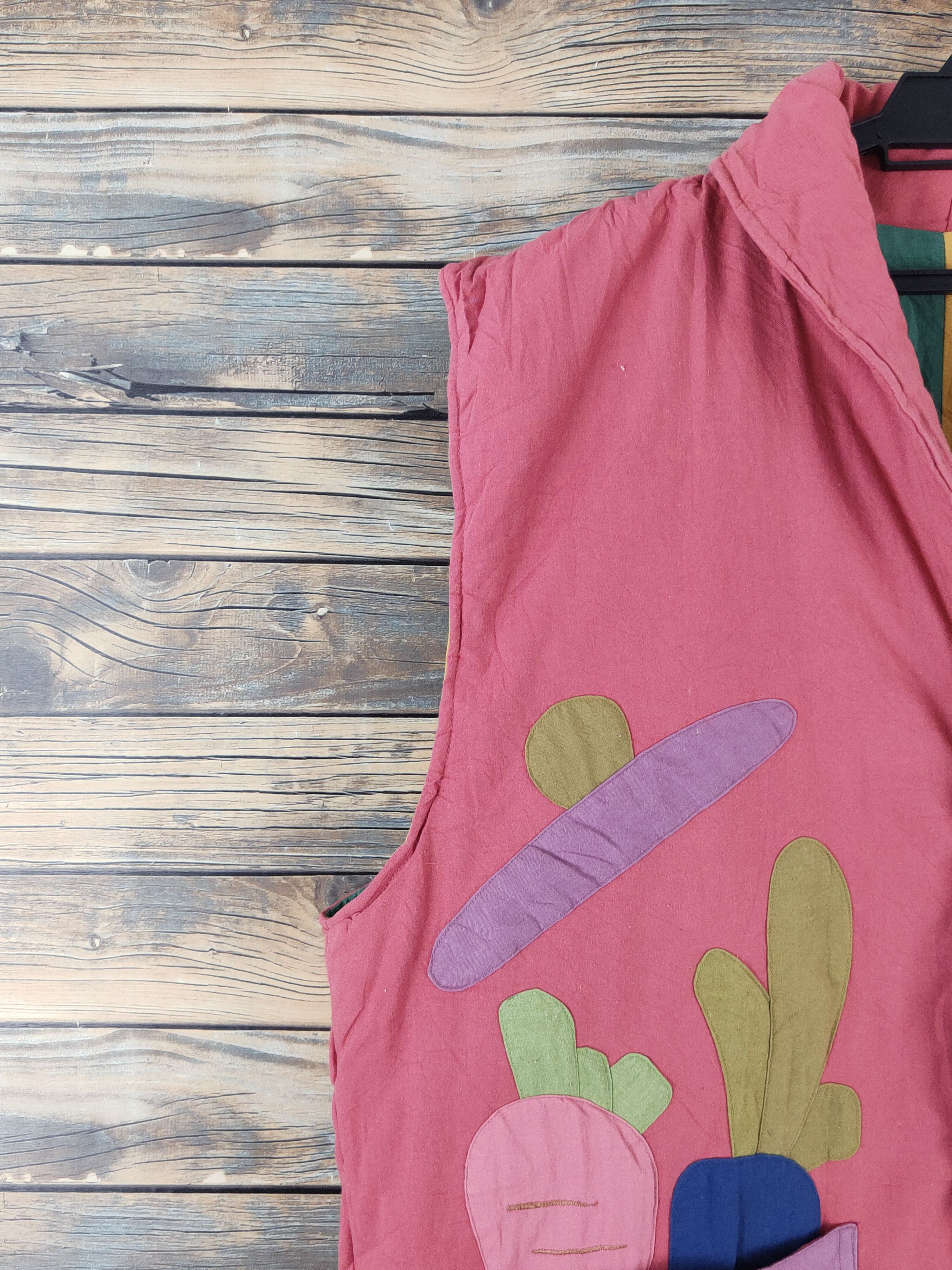Japanese Brand × Vintage Vintage & Rare Japanese Brand Dark Pink Vests Size L / US 10 / IT 46 - 4 Thumbnail